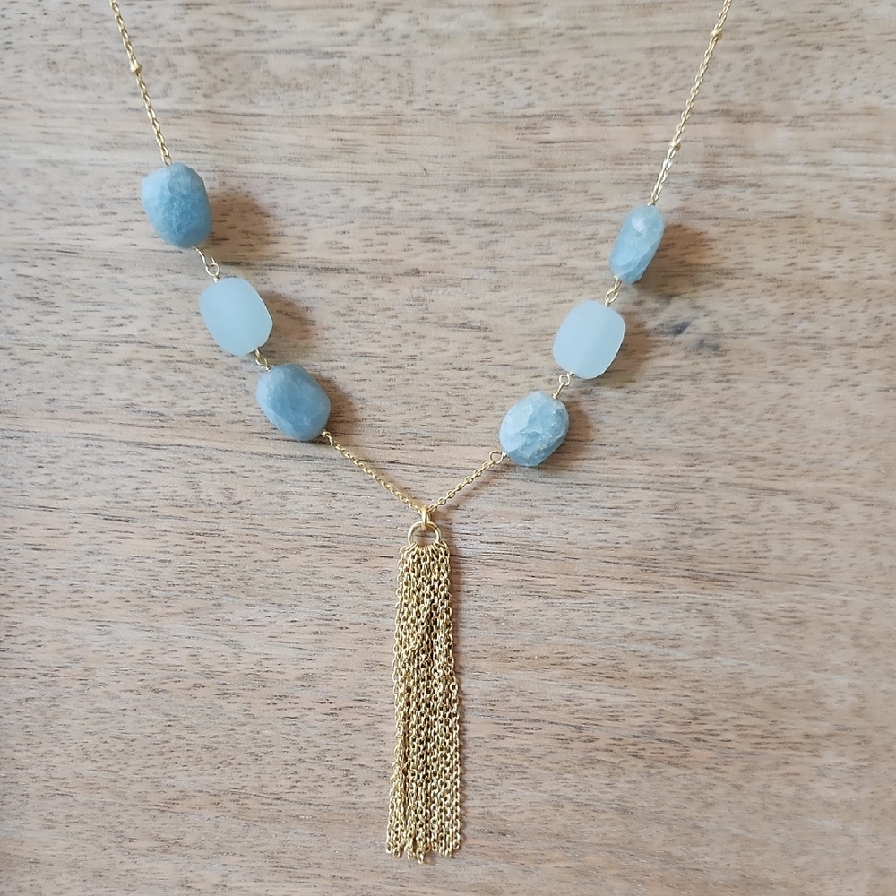 Elegant Gold and Mulit Color Stone Necklace